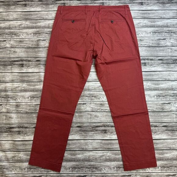 Tailor Vintage Men's Slim Fit Chino Pants Trousers Rust Red 36 x 30 Casual NWT - Picture 3 of 13
